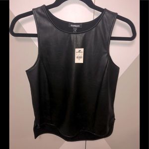 NWT‼️Express Faux Leather Sleeveless Top -XS